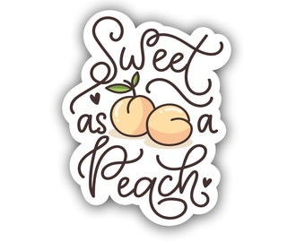 Sweet as a GA Peach Sticker for car truck laptop Hydro flask bottle or any smooth surface