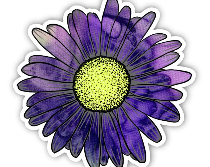 Daisy Flower Purple Haze Sticker Car Motorcycle Bicycle Skateboard Laptop Luggage Decals Bumper Stickers Waterproof