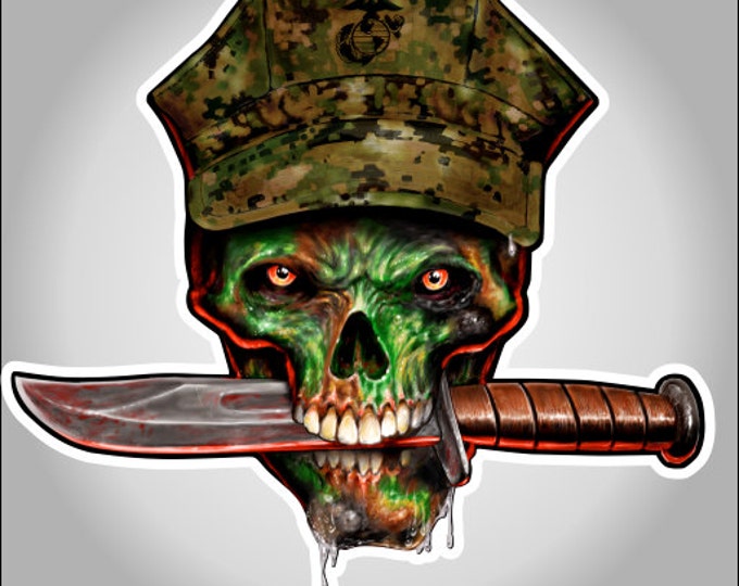 Military Zombie sticker / decal **Free Shipping**