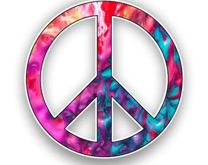 Peace Sign Kalidescope Pattern  Sticker Car Motorcycle Bicycle Skateboard Laptop Luggage Decals Bumper Stickers Waterproof