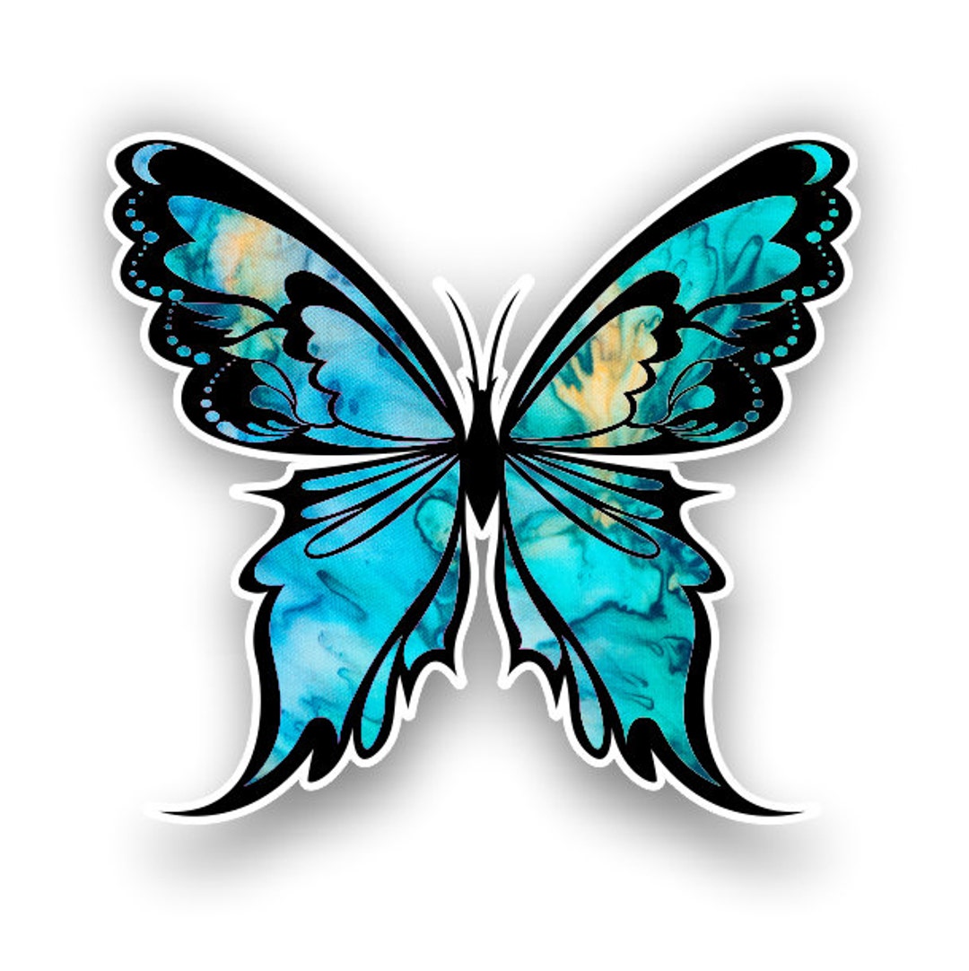Cyan Dream Butterfly Sticker / Decal**free Shipping** - Etsy
