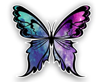 Starry Sky Butterfly sticker / decal**Free Shipping**