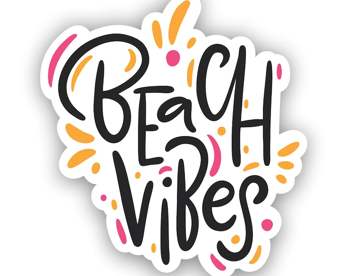 Beach Vibes Sticker for car truck laptop or any smooth surface  ***Free Shipping***