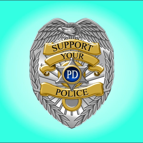 Police Support badge decal/sticker  Back the Blue  ***Free Shipping***