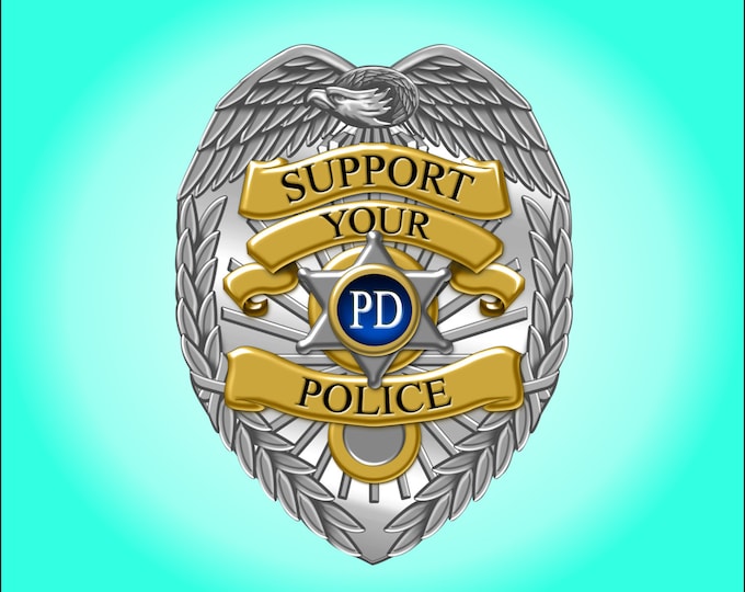 Police Support badge decal/sticker  Back the Blue  ***Free Shipping***