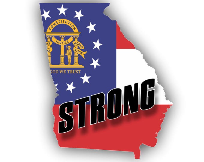 Georgia Strong Car Truck Bumper Custom Print Sticker Vinyl Decal Graphic  FREE SHIPPING