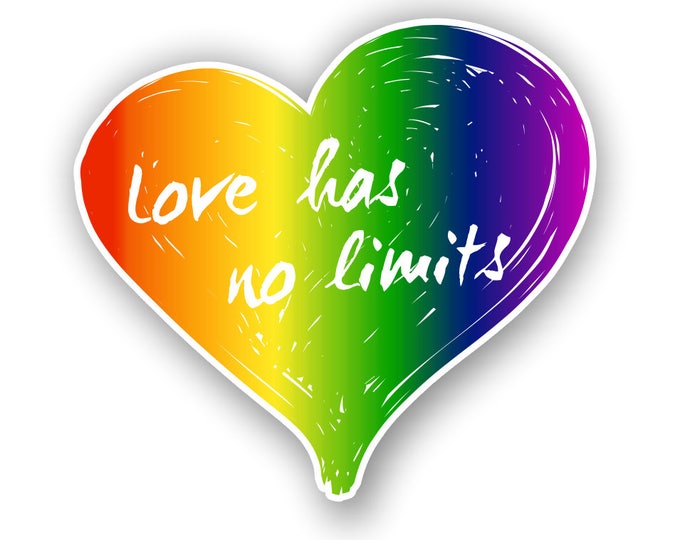 Love has no Limits LGBT Gay Pride Love Wins Sticker Decal Bumper Sticker for Auto Cars Trucks Windshield Custom Walls Windows Laptop