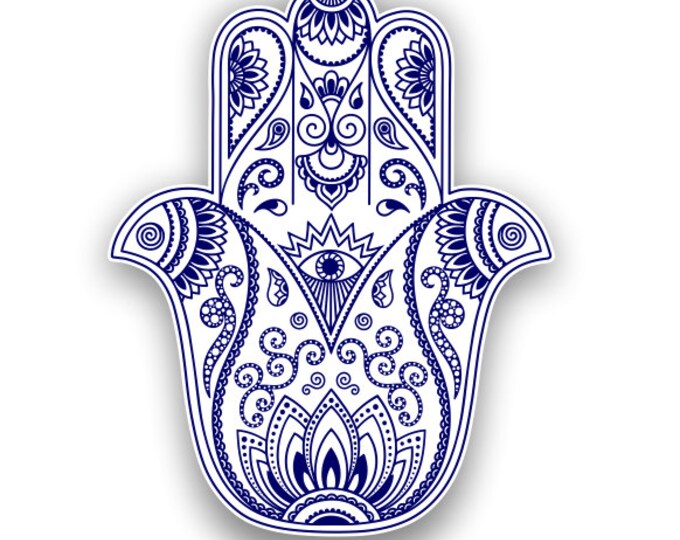 Hamsa sticker (blue) / decal**Free Shipping**