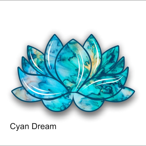 lotus flower cyan dream sticker / decal **Free Shipping**