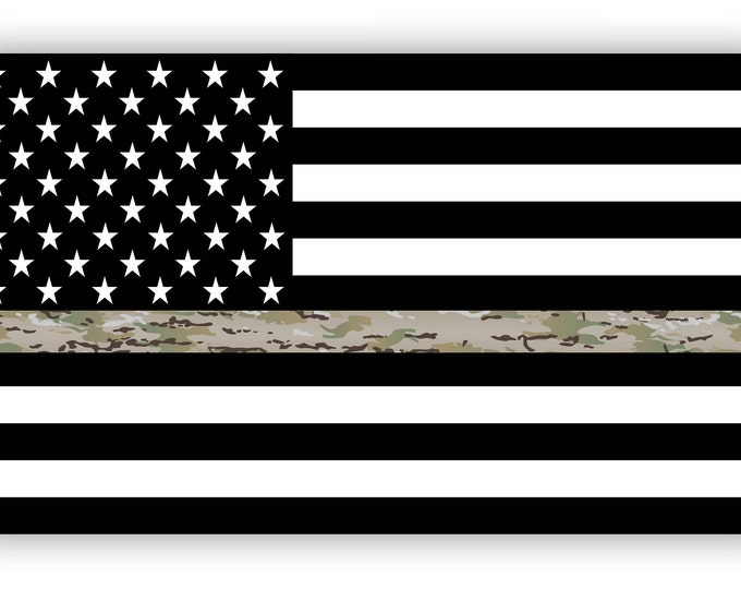 Thin Green Line Flag Decal Operational Camouflage  OCP Camo USA American Flag Sticker for cars trucks in honoring and support of our troops