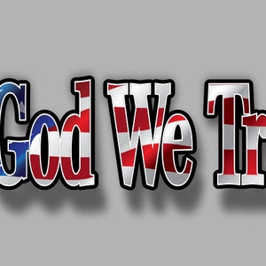 In GOD We Trust Aufkleber – Thin Blue Line, Für Polizei & Support