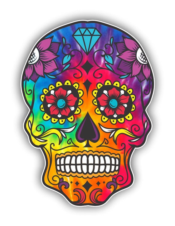 50 Pcs day of the dead mexican stickers sugar skulls decal Laptop