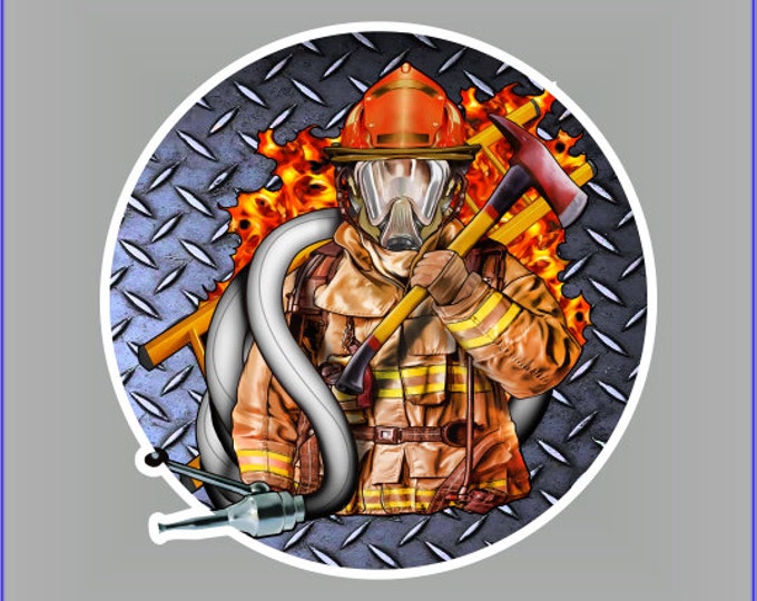 Fireman hose sticker / decal **Free Shipping**