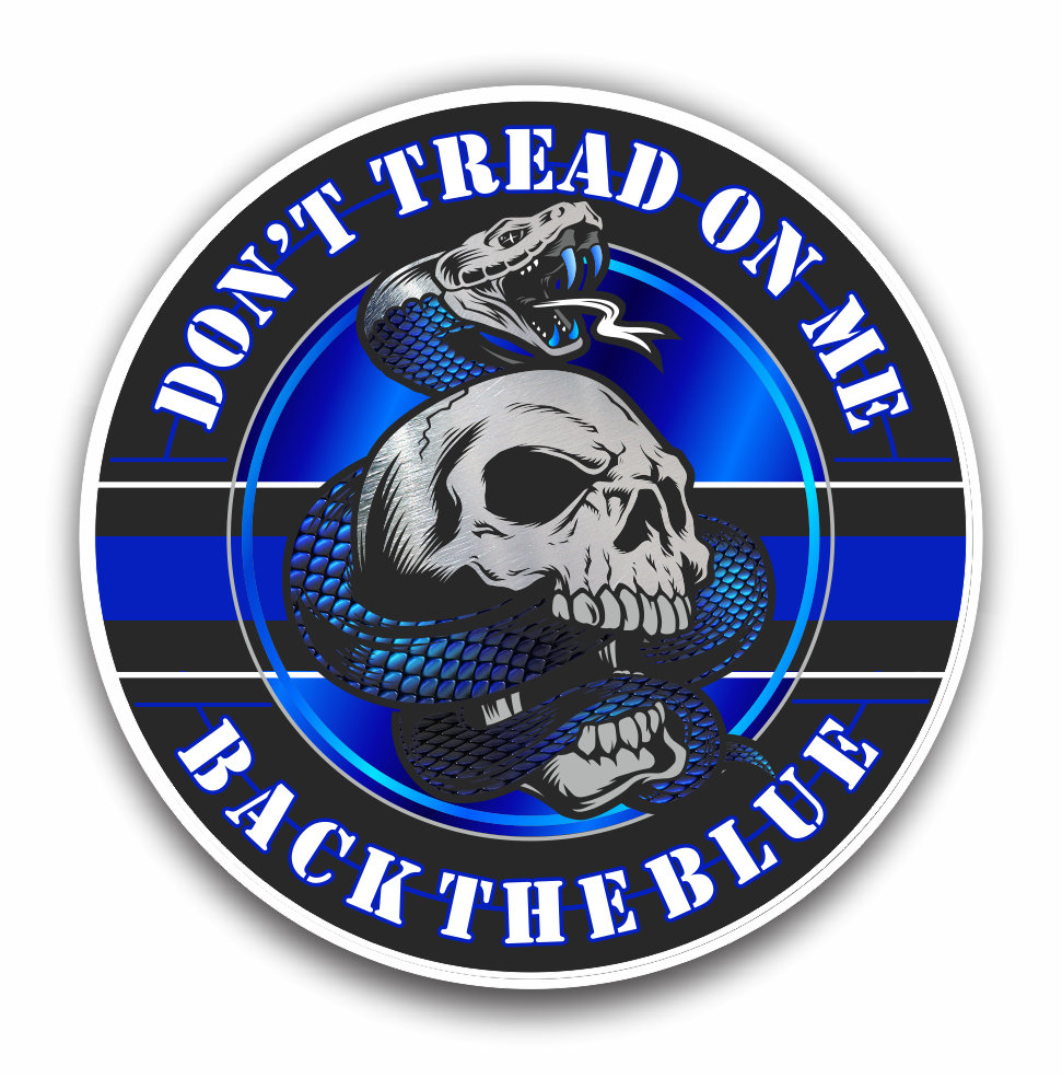 Don't Tread on Me Back the Blue Line Gadsden Flag Support Police