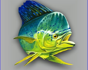 Mahi Mahi Fish sticker / decal **Free Shipping**
