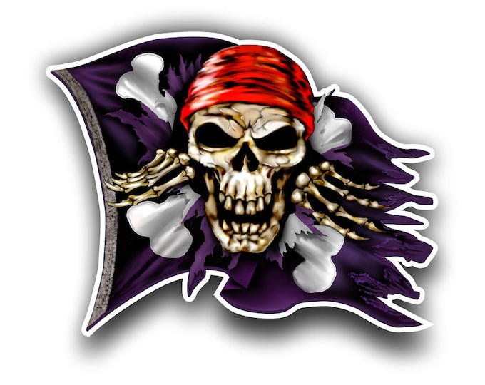 Pirate Jolly Roger sticker / decal **Free Shipping**