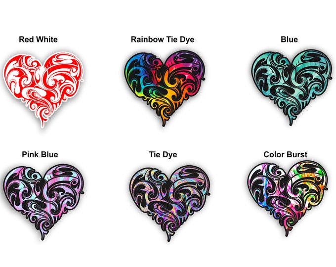 Maori Heart Tribal Sticker Decorative Abstract Art Decal for Cars,Trucks Laptop Computers Yeti Tumblers Windows