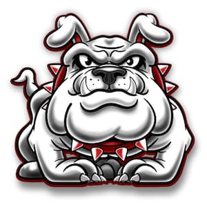 Bulldog Standing Sticker Die Cut Decal Bumper Sticker For Laptops Cars Trucks Windows Etc.