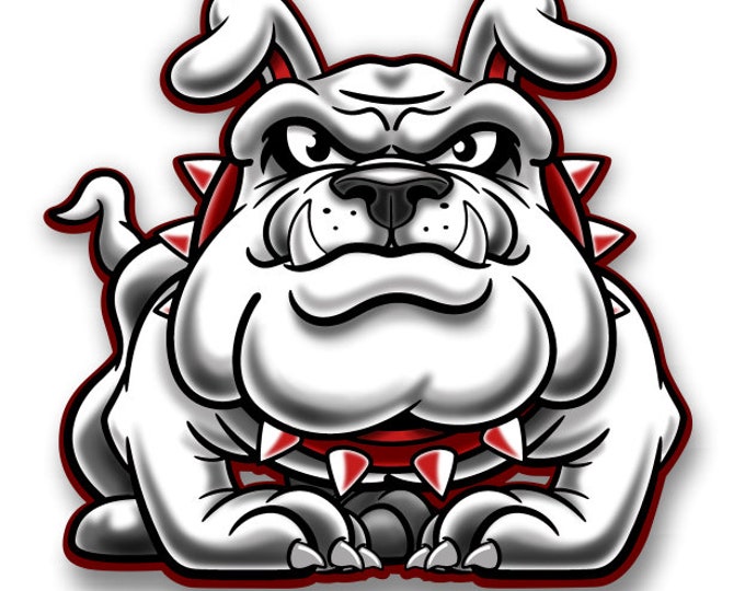 Bulldog Standing Sticker Die Cut Decal Bumper Sticker For Laptops Cars Trucks Windows Etc.