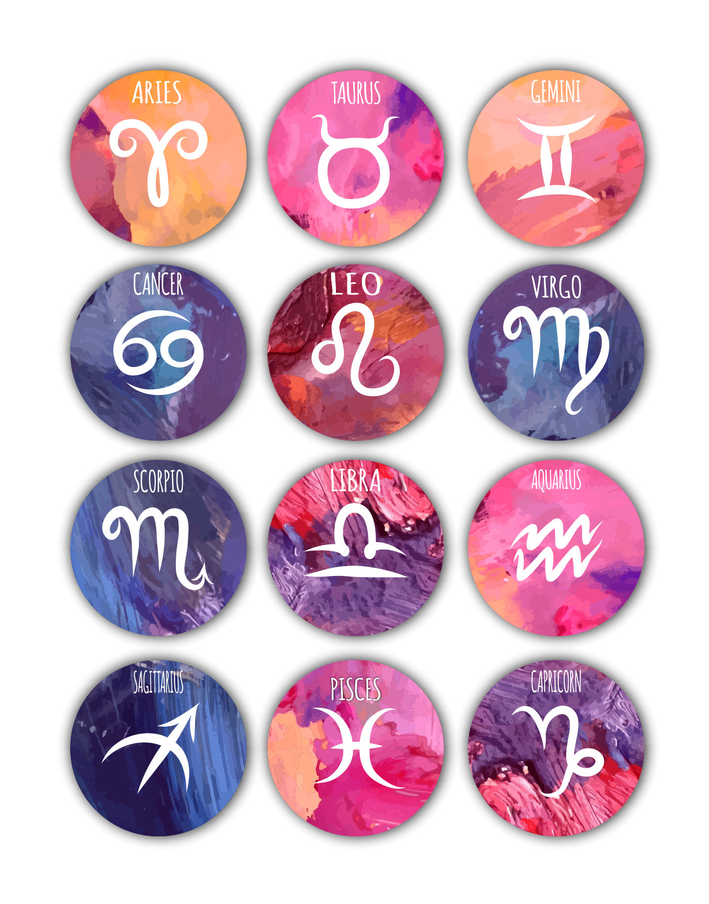 Zodiac Symbol Stickers 