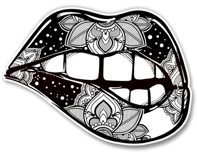 Decorative Lips Vinyl Bumper Sticker for Auto Cars Trucks Windshield Windows Laptop RV Camper Kayak