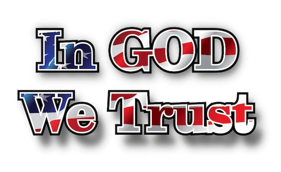 In GOD we trust decal sticker Free Shipping