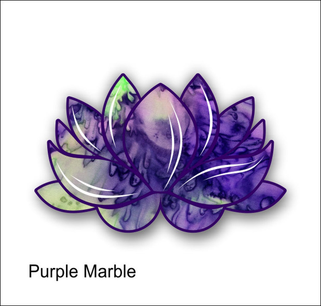 Lotus Flower Purple Marble Sticker / Decal **free Shipping** - Etsy