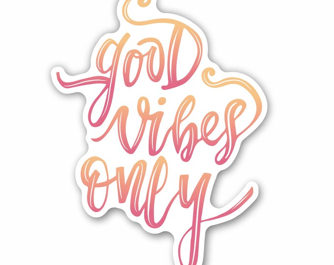 Good Vibes Only Car Sticker Motorcycle Bicycle Skateboard Laptop Luggage Decals Bumper Stickers Waterproof