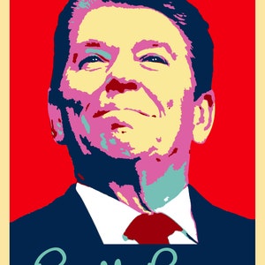 Ronald Reagan - Obama Style poster