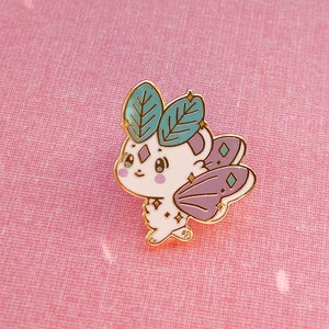 Tiny Nimbus Mousemoth Hard Enamel Pin - Standard (A) Grade