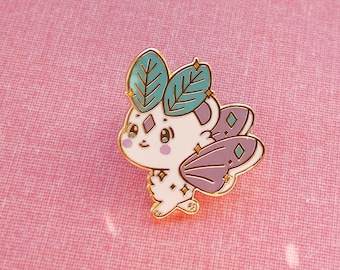 Tiny Nimbus Mousemoth Hard Enamel Pin - Standard (A) Grade