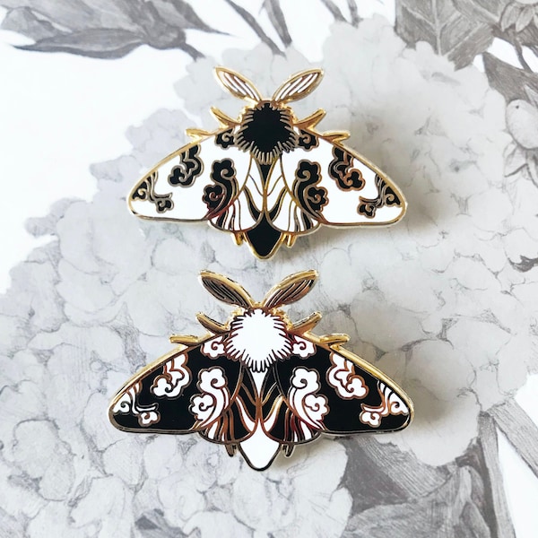 Cloud Moth - A Grade - Hard Enamel Pin