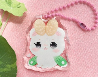 Double Sided Glitter Mousemoth Acrylic Keychain