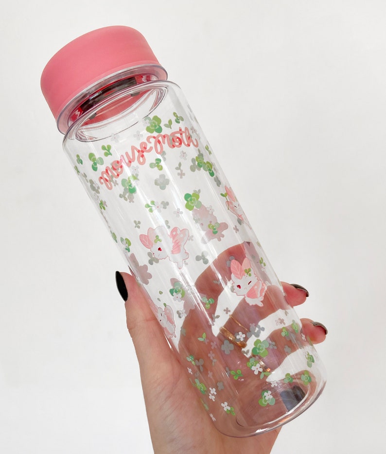 PLASTIC Water Bottle Clover Mousemoth Etsy