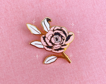 Peony Hard Enamel Pin- Standard A Grade