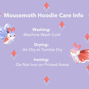 Mousemoth Hoodie 100% Cotton image 3