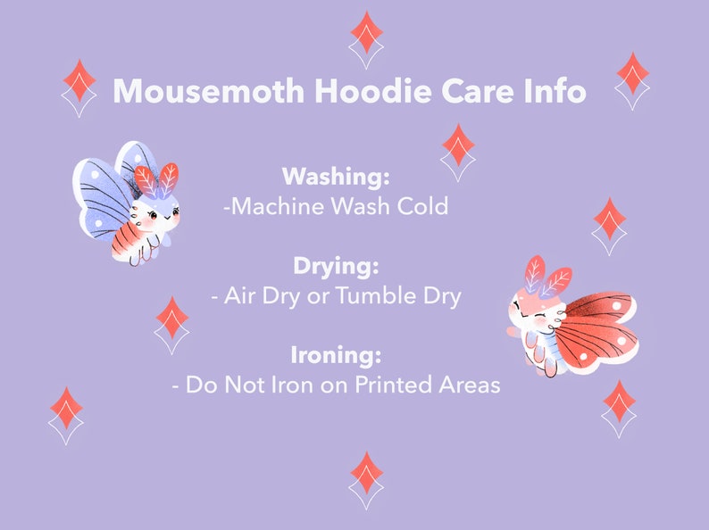 Mousemoth Hoodie 100% Cotton image 3