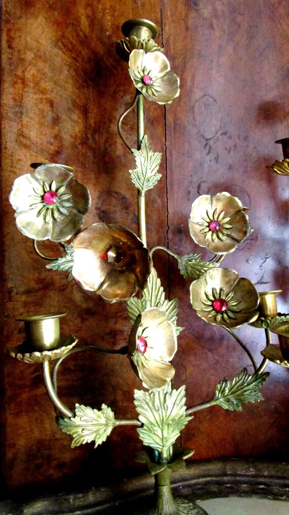 Large French antique church altar candelabra gilded bronze Etsy