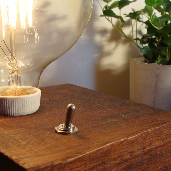 Handmade wooden lamp