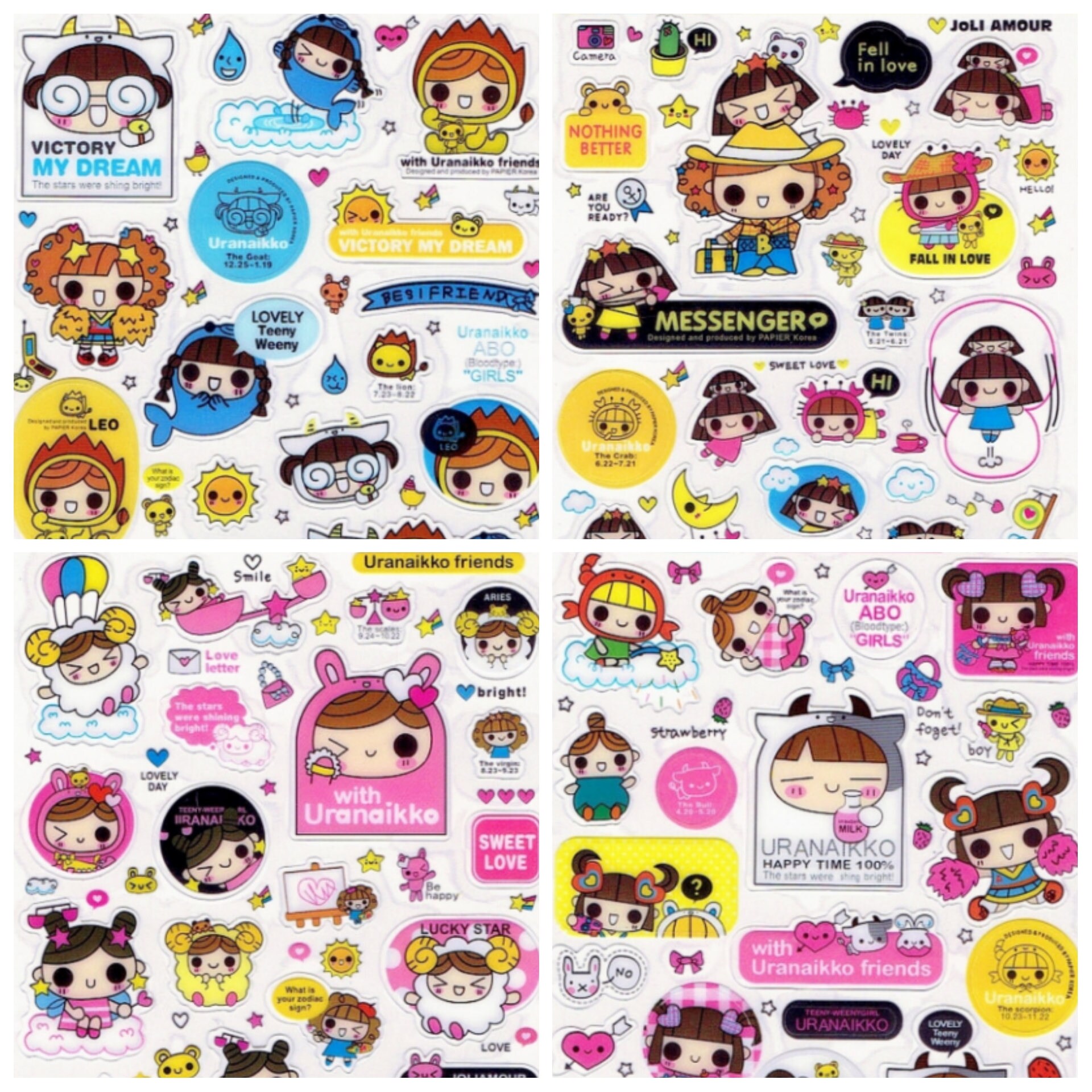 Kawaii Girl Uranaikko Horoscope Zodiac Stickers Capricorn Leo Libra Aries Gemini Cancer Scorpion Taurus Kawaii Girl Uranaikko Horoscope Zodiac Stickers Capricorn Leo Libra Aries Gemini Cancer Scorpion Taurus