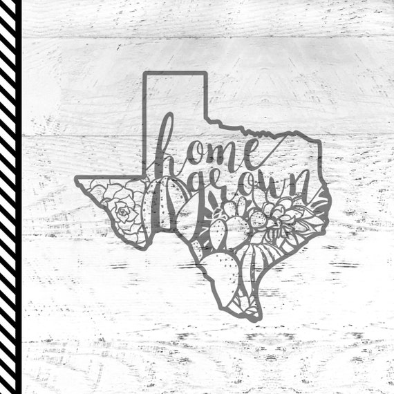 Download Texas Cactus Svg Cut File Home Grown Texas Cutfile Texas Etsy