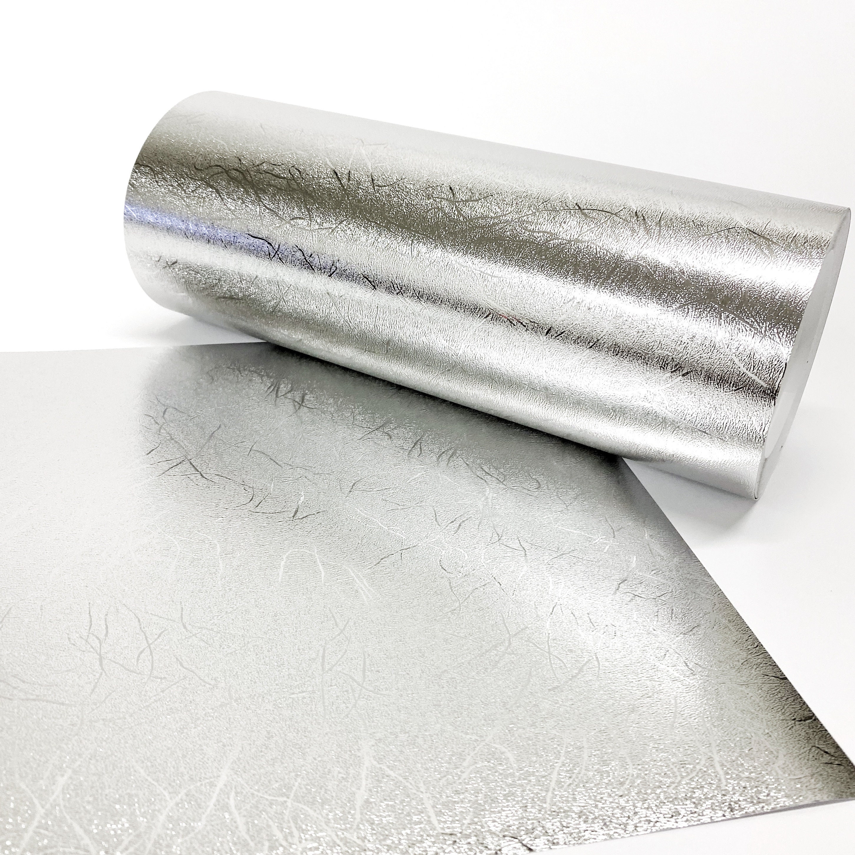 Textured Metallic Silver Adhesive Vinyl, Silver Vinyl, Teckwrap