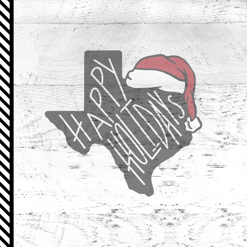 Download Texas Happy Holidays svg Texas Santa Hat cut file Texas | Etsy