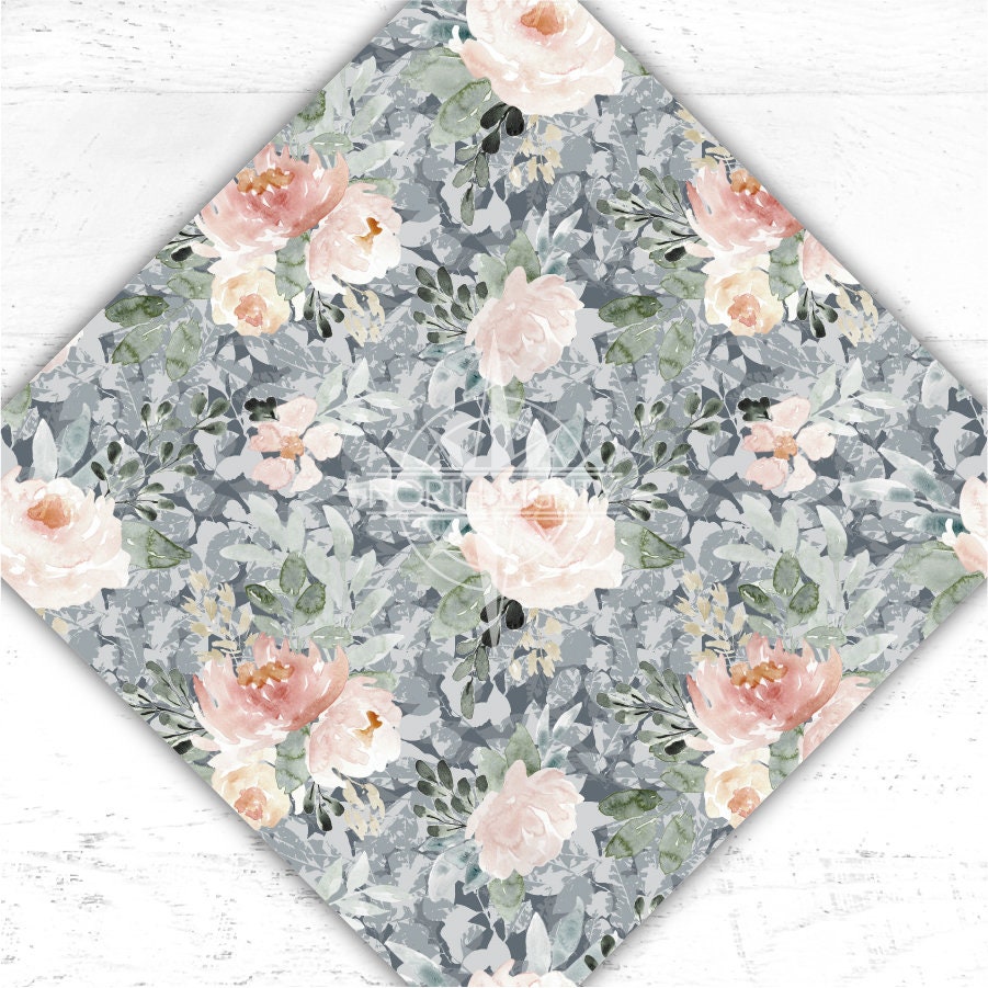 Floral Vinyl Flower Printed Adhesive Vinyl Htv Etsy