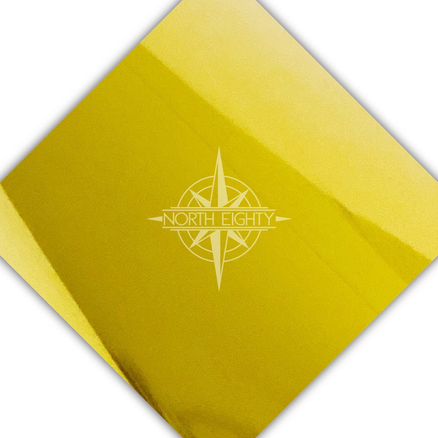 Mirror Chrome Gold Adhesive Vinyl, Chrome Gold Vinyl, Teckwrap Craft Vinyl,  Metallic, Mirror Chrome, Gold, Vinyl, 12 X 12 Sheet 