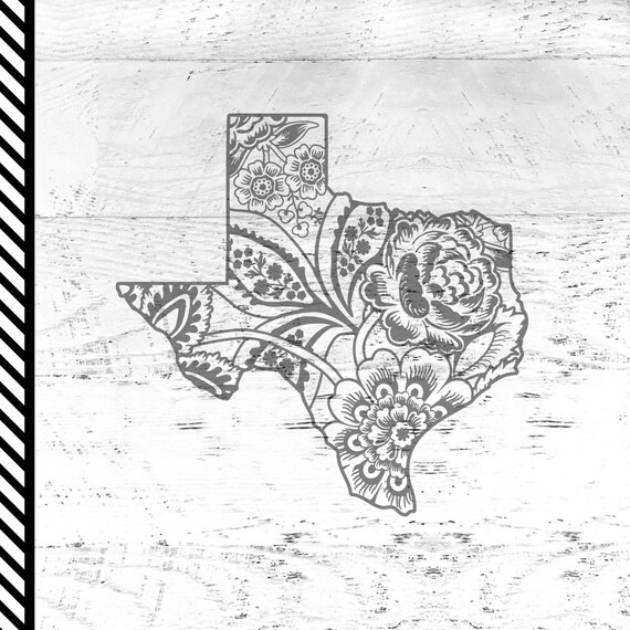 Download Texas Rose Svg Cut File Floral Texas Cutfile Texas Etsy