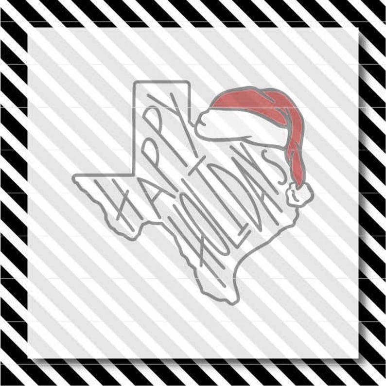 Download Texas Happy Holidays svg Texas Santa Hat cut file Texas | Etsy