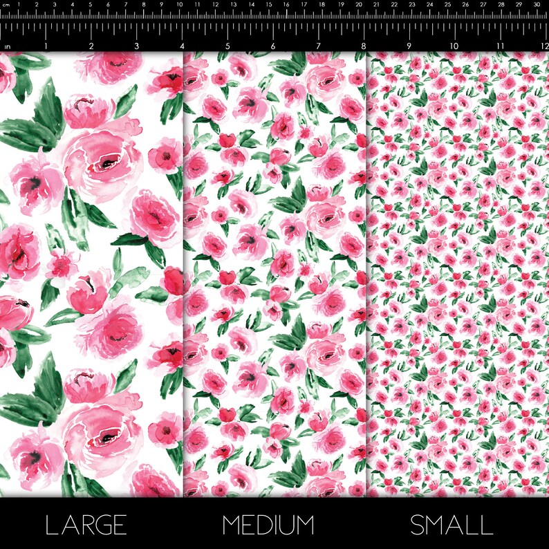 Floral Vinyl Flower Adhesive Craft Vinyl Printed Htv Etsy