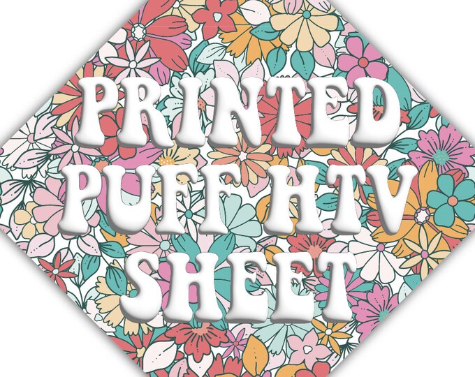 PUFF Htv Vinyl, Puff Heat Transfer Vinyl Sheet, Puff Htv Printed, 18 X