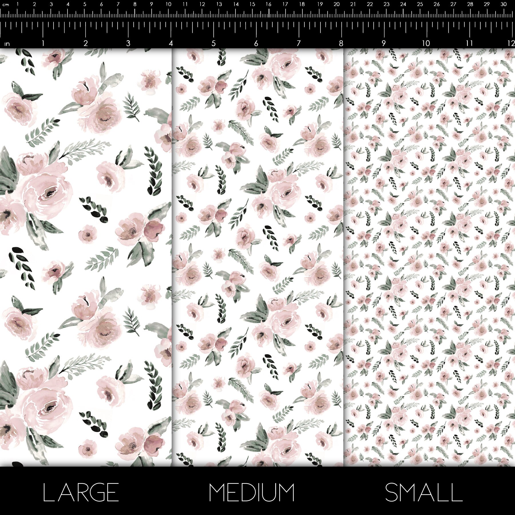 Floral Vinyl Flower Adhesive Craft Vinyl Printed Htv Etsy